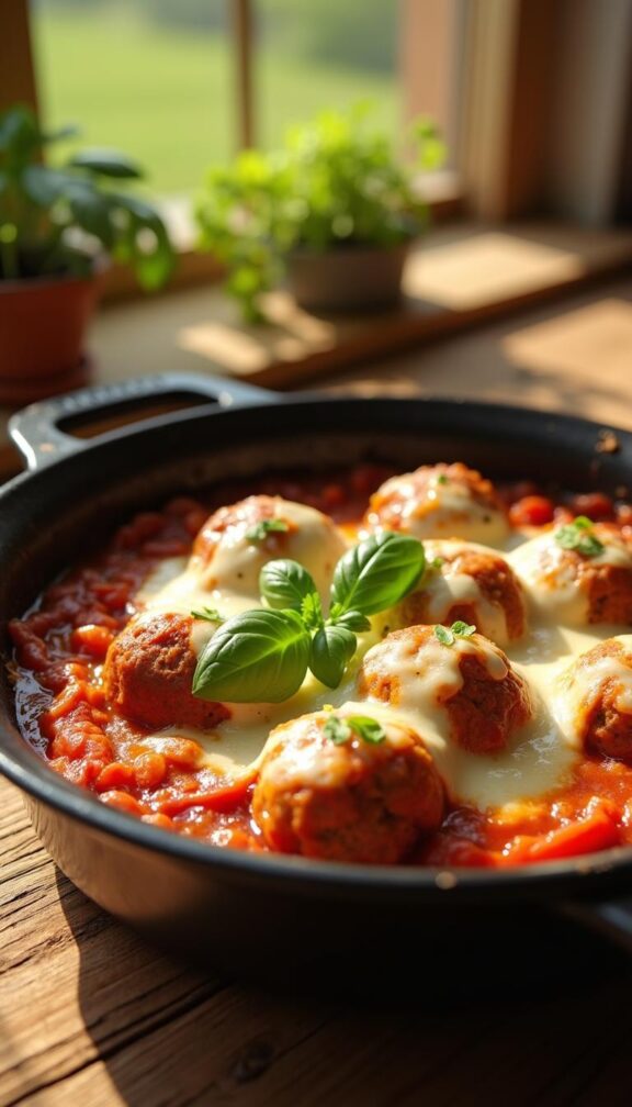 Slow Cooker Keto Meatball Casserole