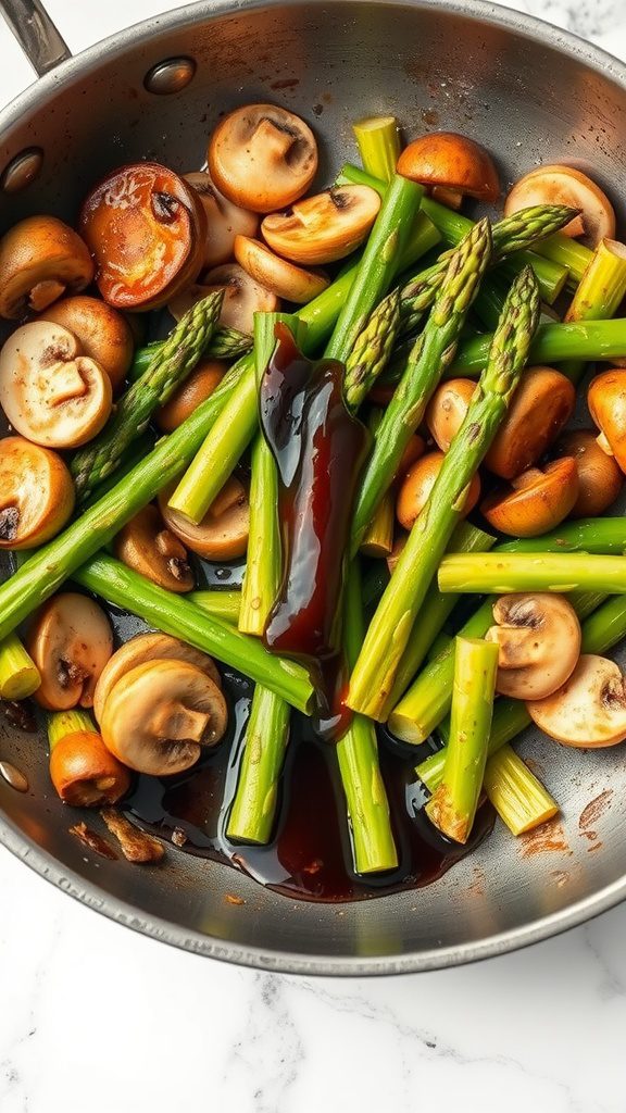 asparagus and mushroom stir fry