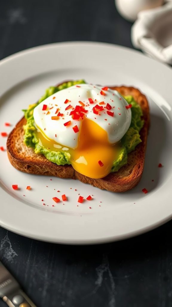 avocado toast with poached egg