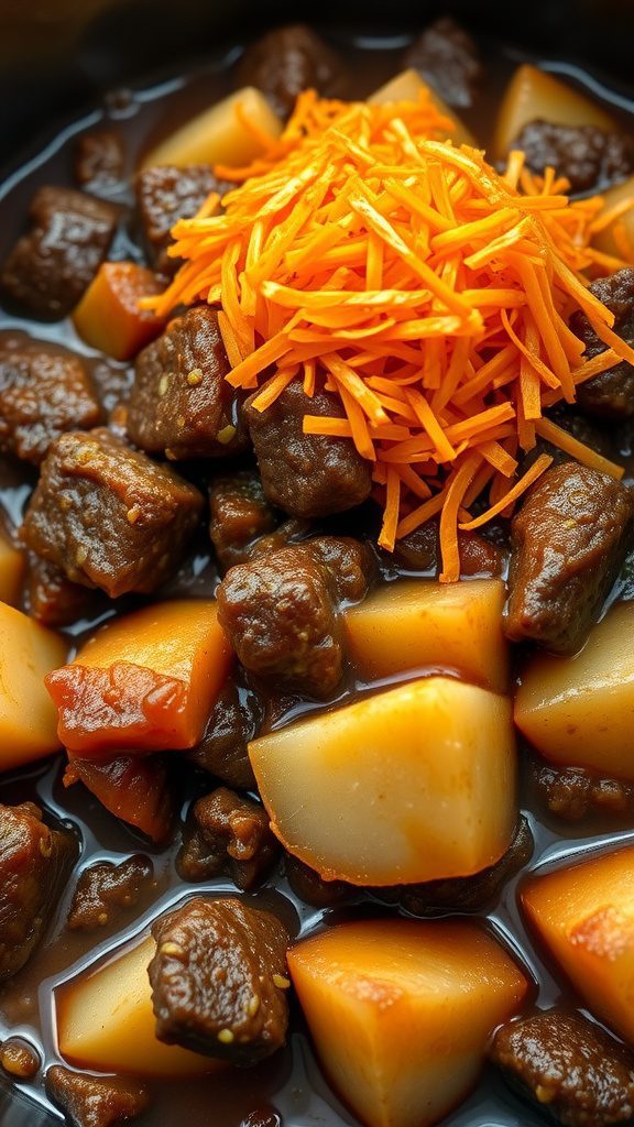 brazilian ground beef potato feijoada style