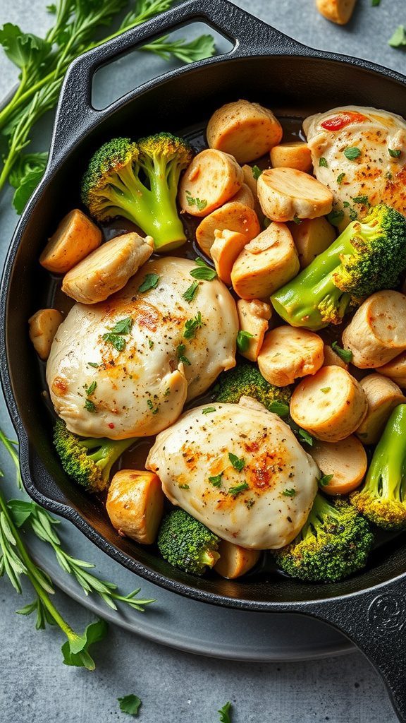 broccoli and chicken skillet