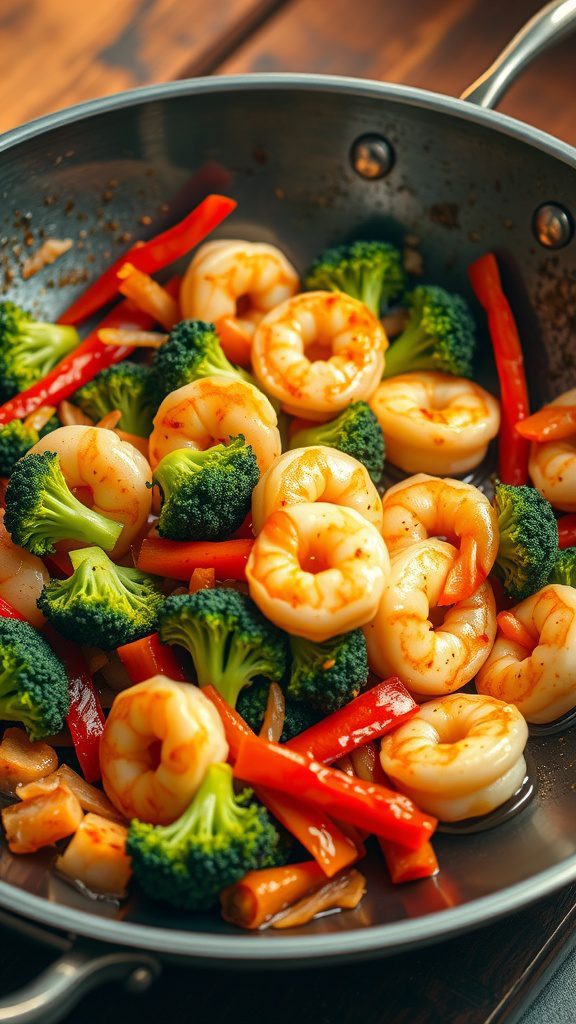 broccoli and shrimp stir fry