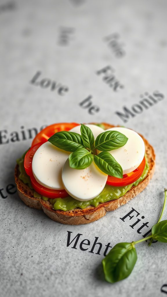 caprese avocado toast
