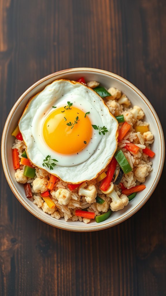 cauliflower fried rice with vegetables