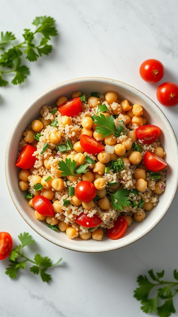 chickpea and quinoa tabbouleh chickpea and quinoa tabbouleh