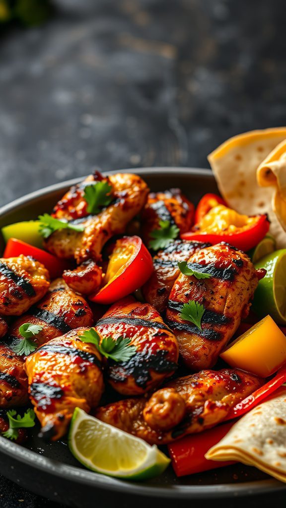 chili lime grilled chicken fajitas chili lime grilled chicken fajitas