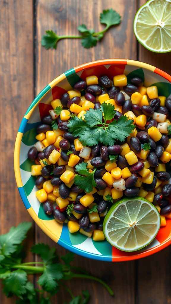 cilantro lime black bean corn toss