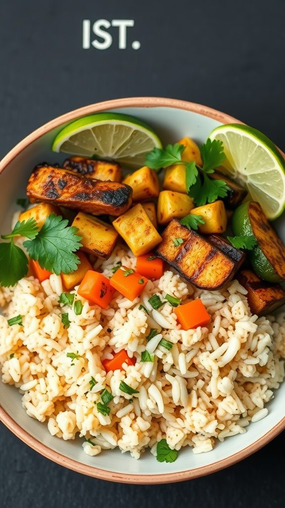 cilantro lime rice with grilled veggies cilantro lime rice with grilled veggies