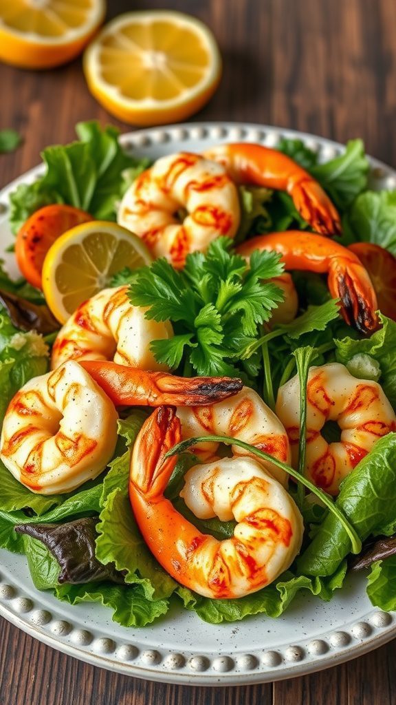 citrus marinated grilled shrimp salad