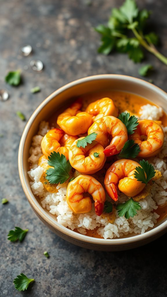 coconut curry shrimp with rice coconut curry shrimp with rice
