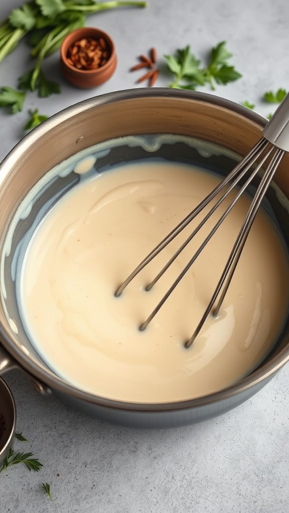 creamy parmesan sauce a flavorful base