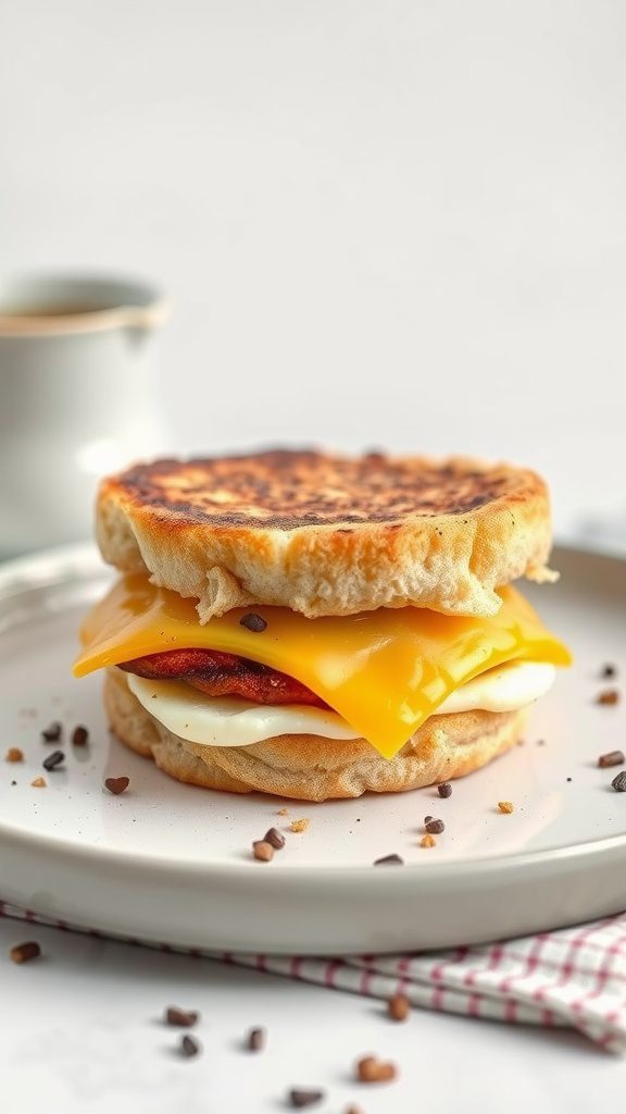 egg and cheese breakfast sandwich