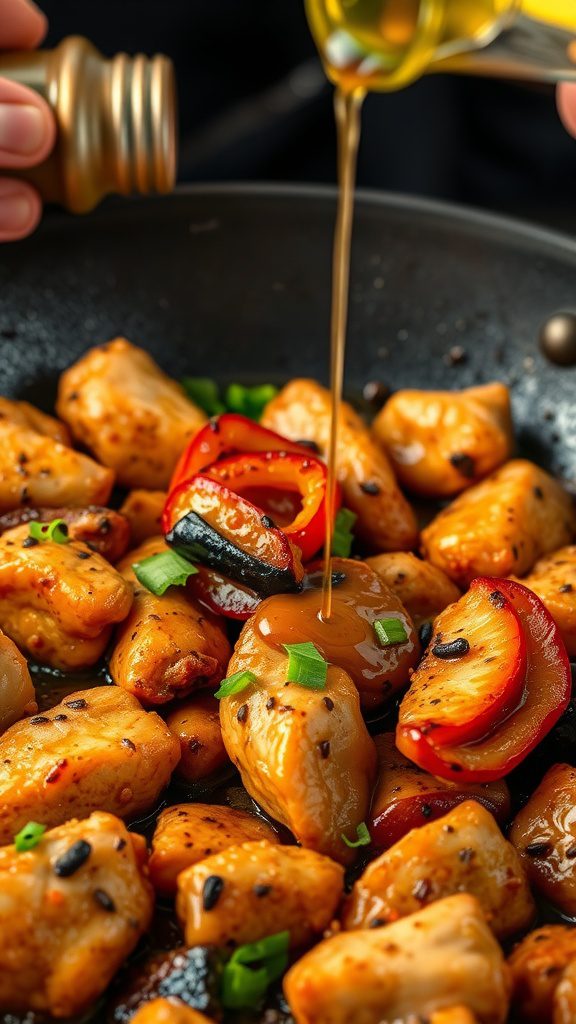 flavorful sesame oil drizzle