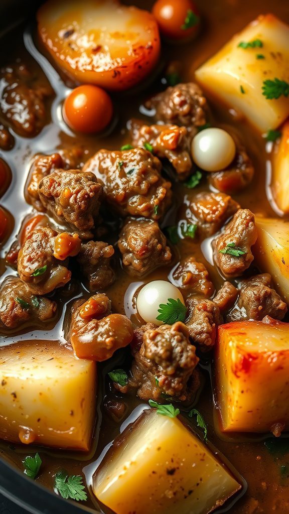 french countryside ground beef potato ragout