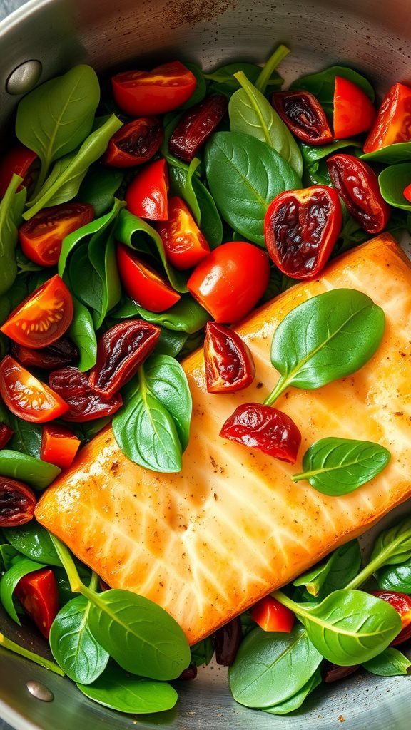 fresh spinach and sun dried tomatoes fresh spinach and sun dried tomatoes