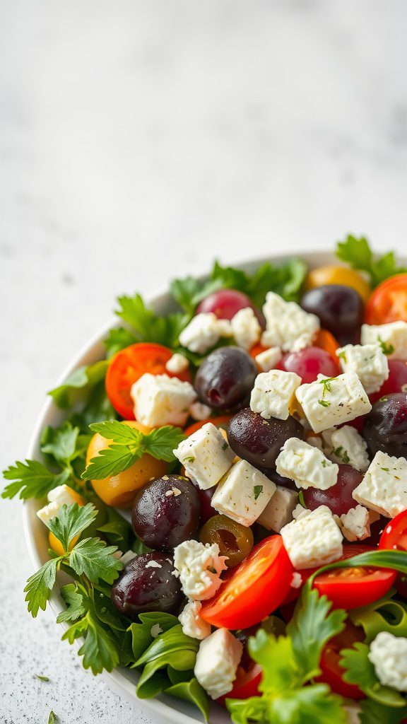 greek salad with olives and feta greek salad with olives and feta