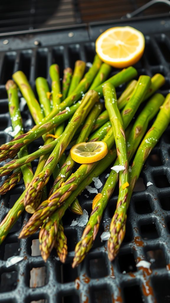 grilled asparagus with lemon zest