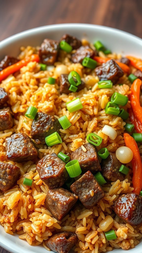 ground beef fried rice