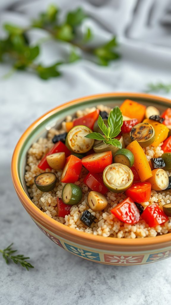 herbed couscous with grilled vegetables
