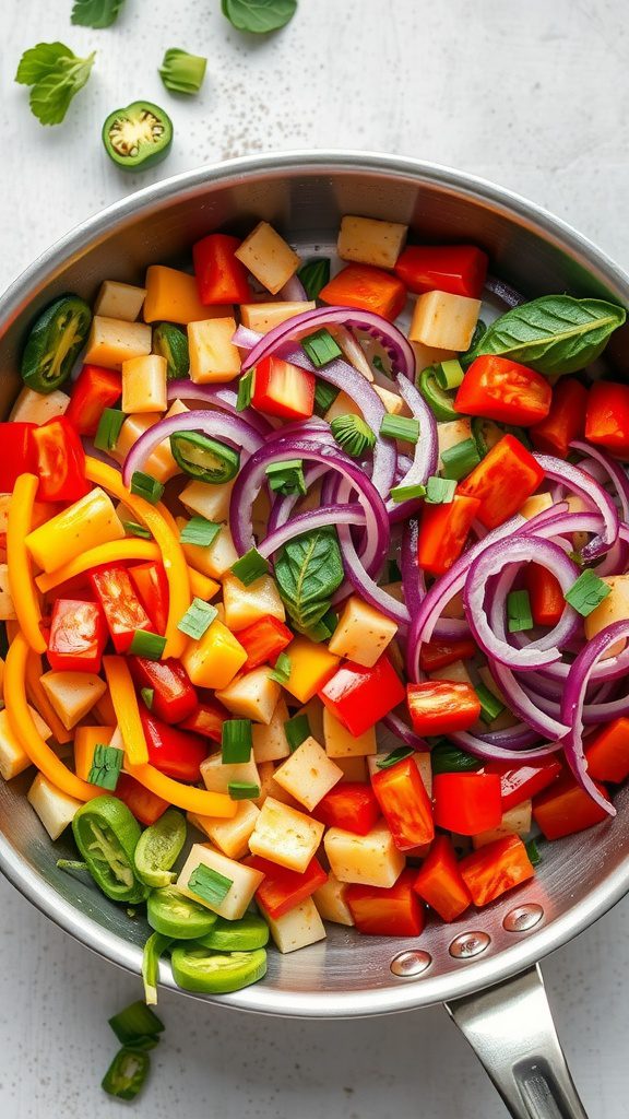 incorporating fresh vegetables for color
