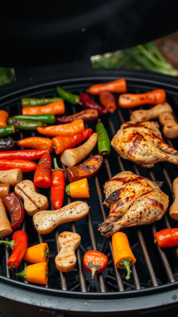 incorporating vegetables in the grilling process