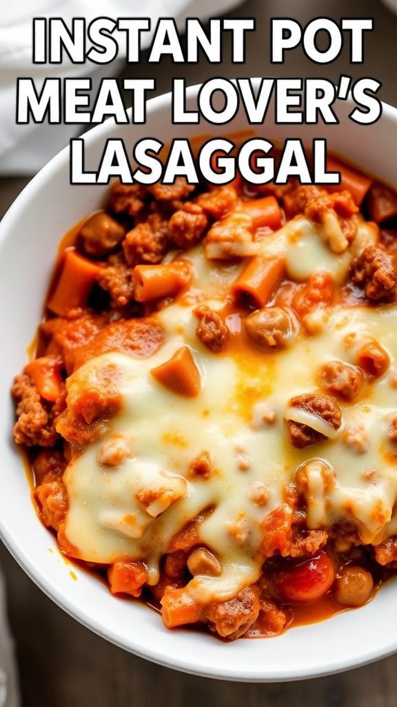 instant pot meat lovers lasagna