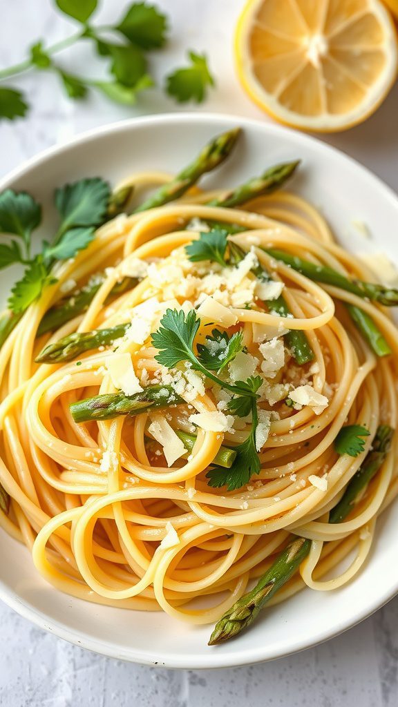lemon garlic asparagus pasta