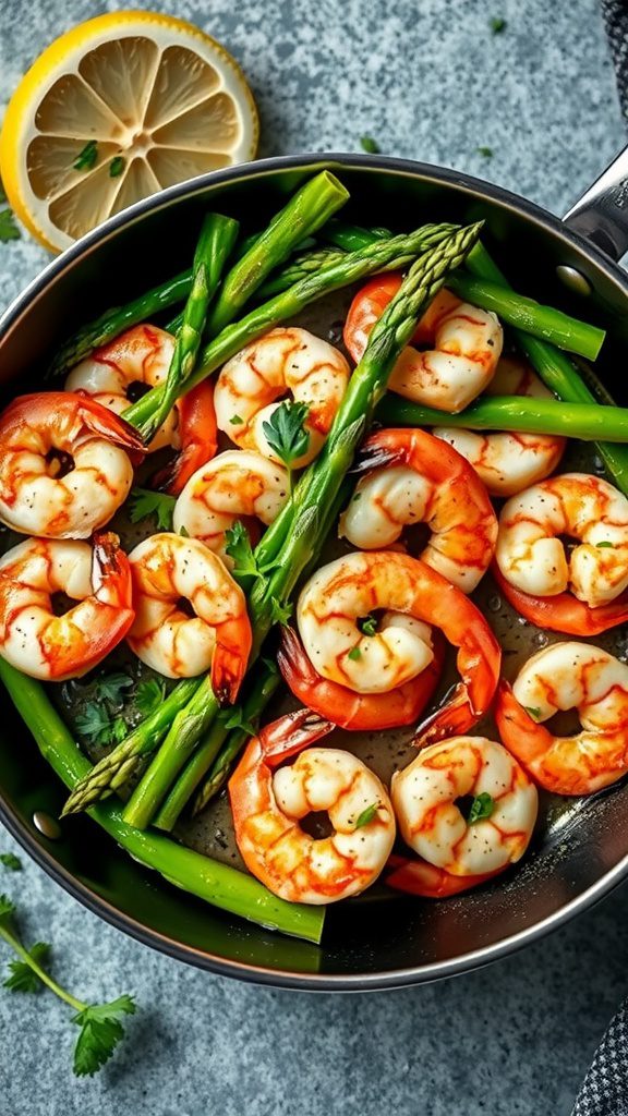 lemon garlic shrimp with asparagus 1