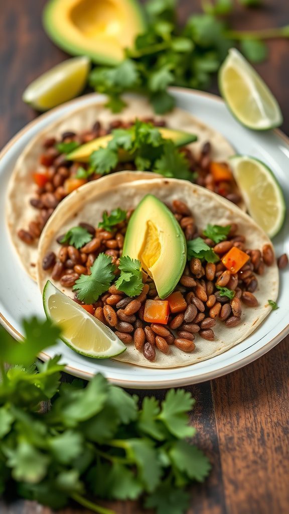 lentil tacos with avocado lentil tacos with avocado