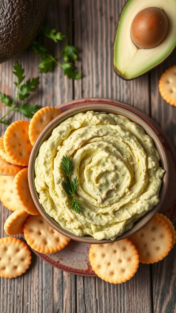 light and creamy avocado tuna spread