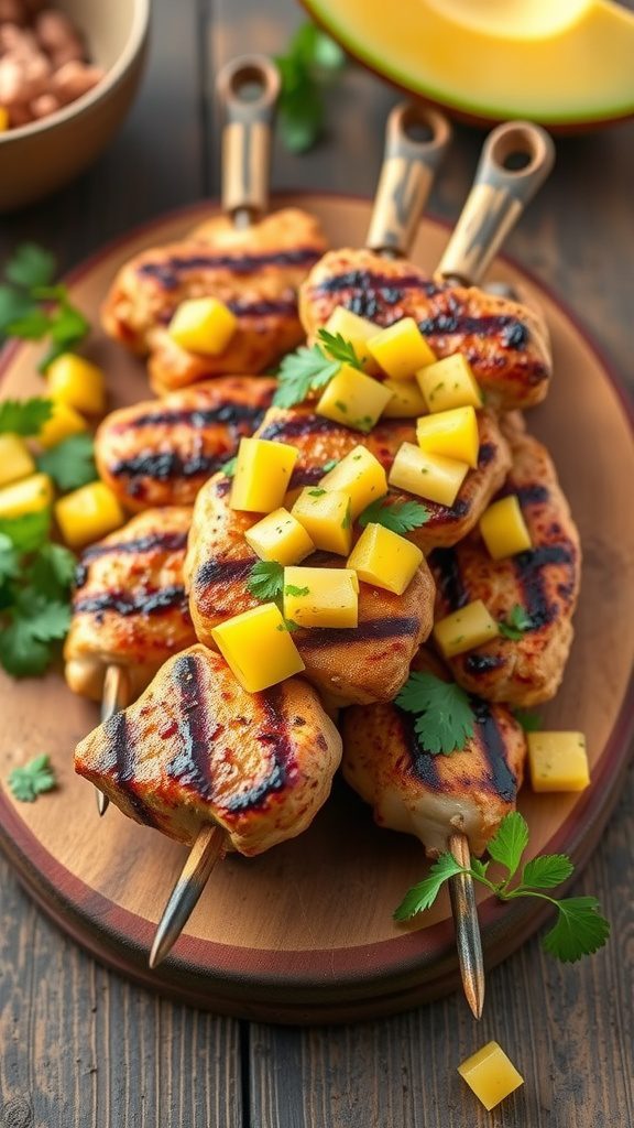 mango salsa chicken skewers mango salsa chicken skewers