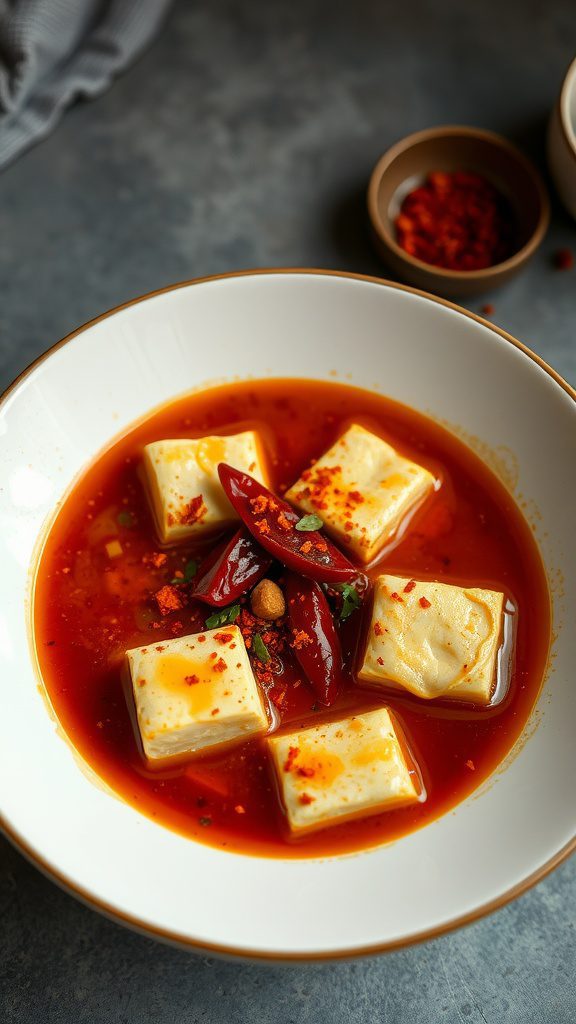 mapo tofu in spicy sauce