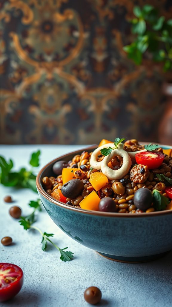 mediterranean lentil bowl mediterranean lentil bowl