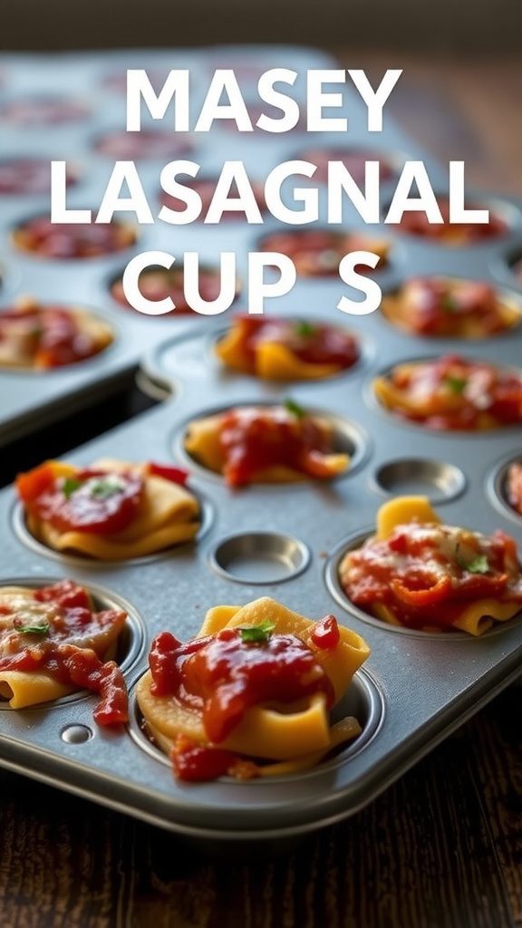 mini lasagna cups for quick serving