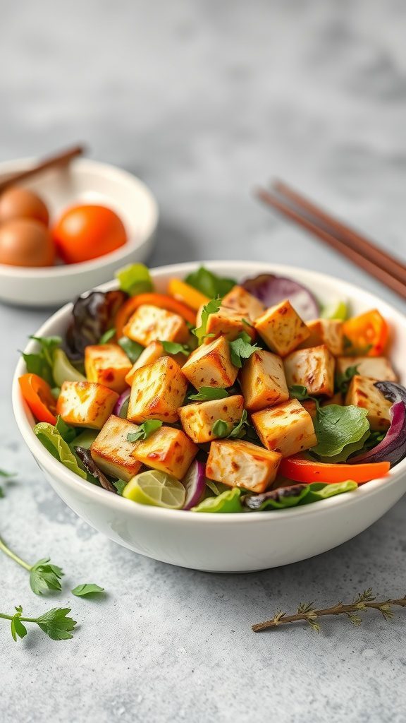 miso glazed tofu salad miso glazed tofu salad