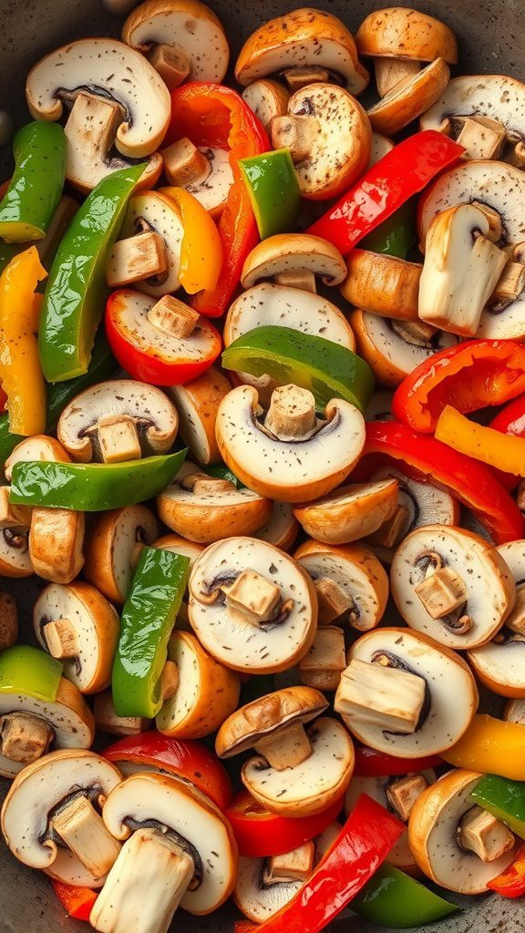 mushroom and pepper combination