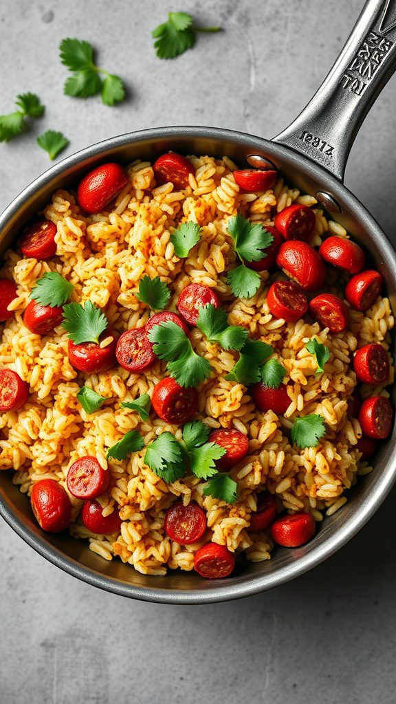 one pan chorizo and rice one pan chorizo and rice