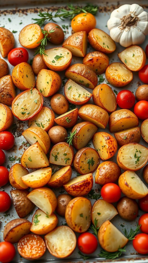 one pan roasted potatoes with herbs one pan roasted potatoes with herbs