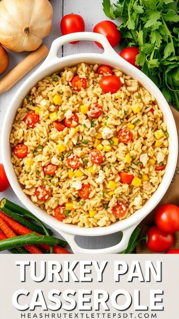 one pan turkey and rice casserole one pan turkey and rice casserole