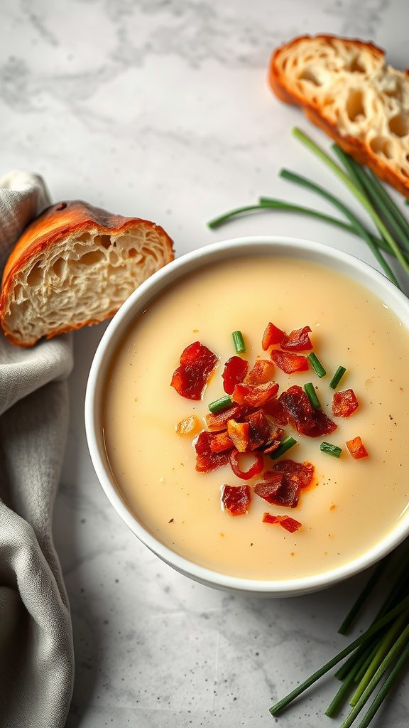 potato soup with bacon and chives potato soup with bacon and chives