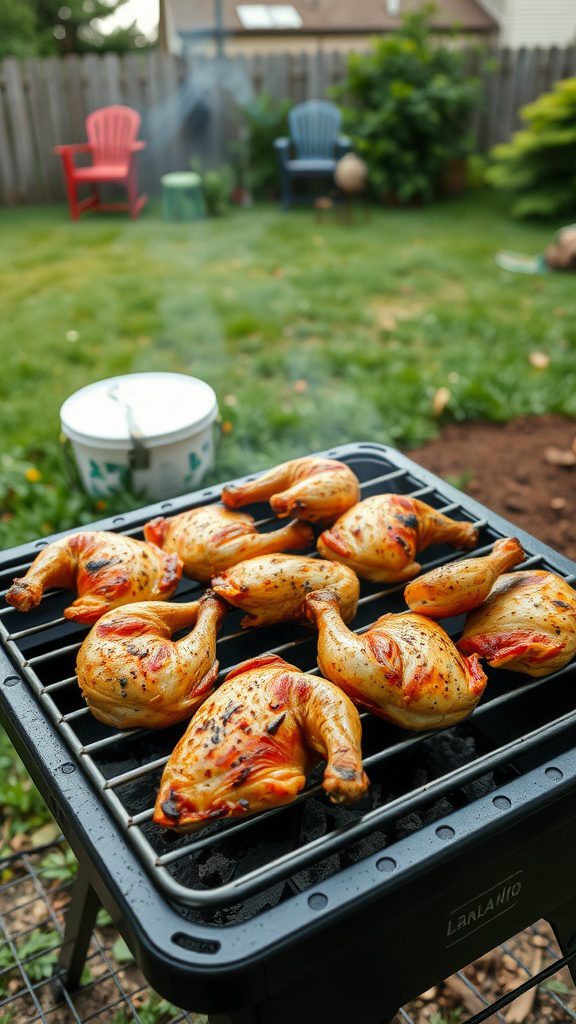 preparing grilled chicken for a crowd