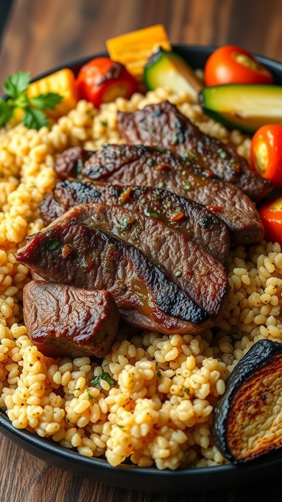 protein packed ground beef power bowl