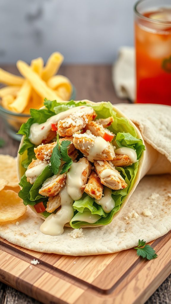 quick easy rotisserie chicken caesar wrap quick easy rotisserie chicken caesar wrap