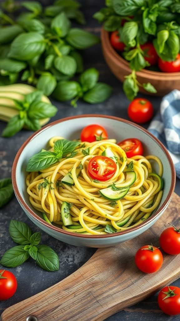quick and refreshing zucchini noodles with lemon o