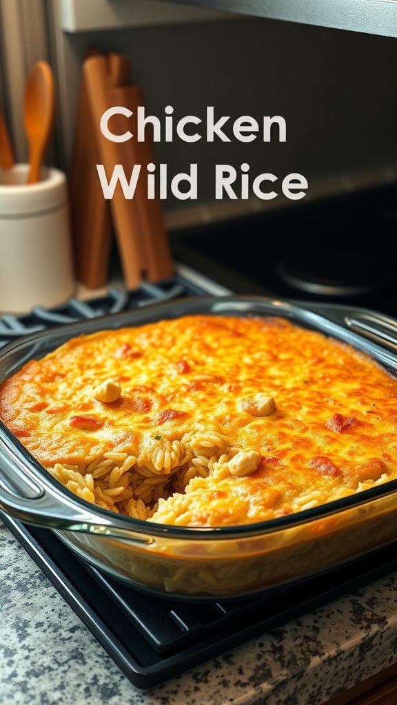 quick chicken and wild rice casserole