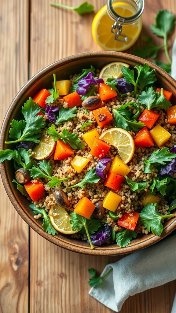quick quinoa arugula salad with citrus vinaigrett quick quinoa arugula salad with citrus vinaigrett