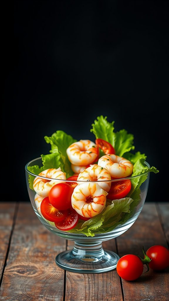 quick shrimp cocktail salad with lemon herb vinaig