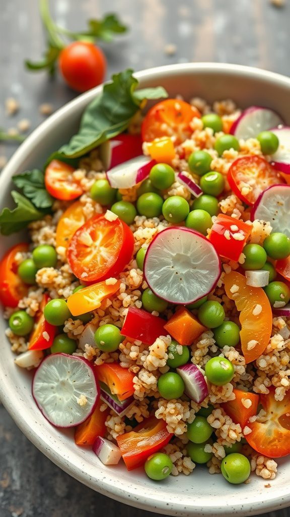quinoa salad with spring veggies quinoa salad with spring veggies