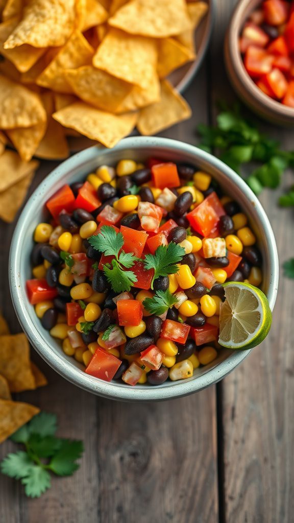 spicy black bean corn fiesta salad