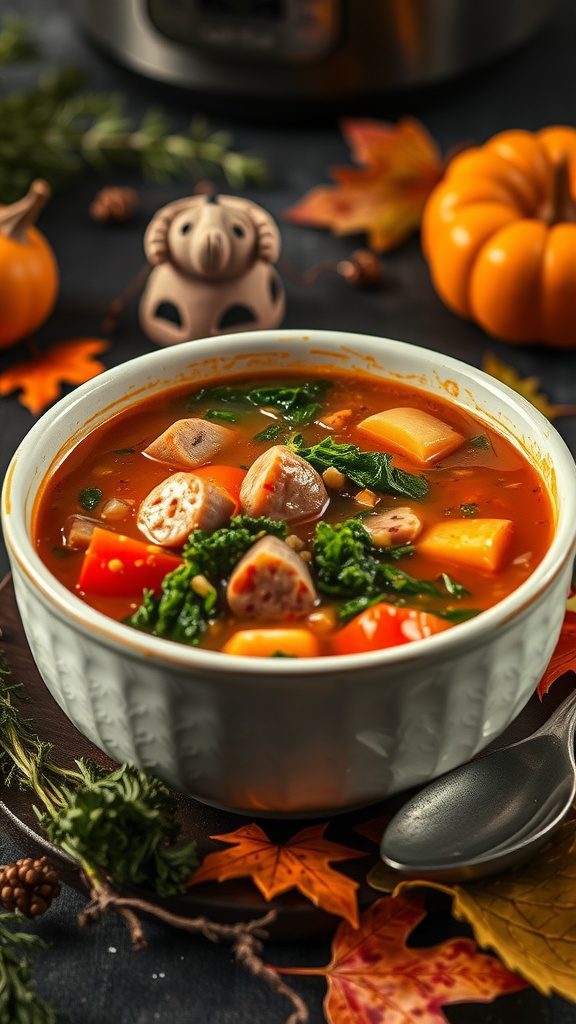 spicy sausage and kale soup